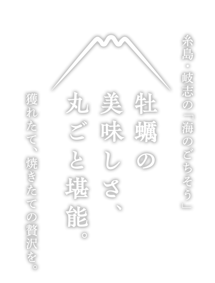 牡蠣の美味しさ、丸ごと堪能。